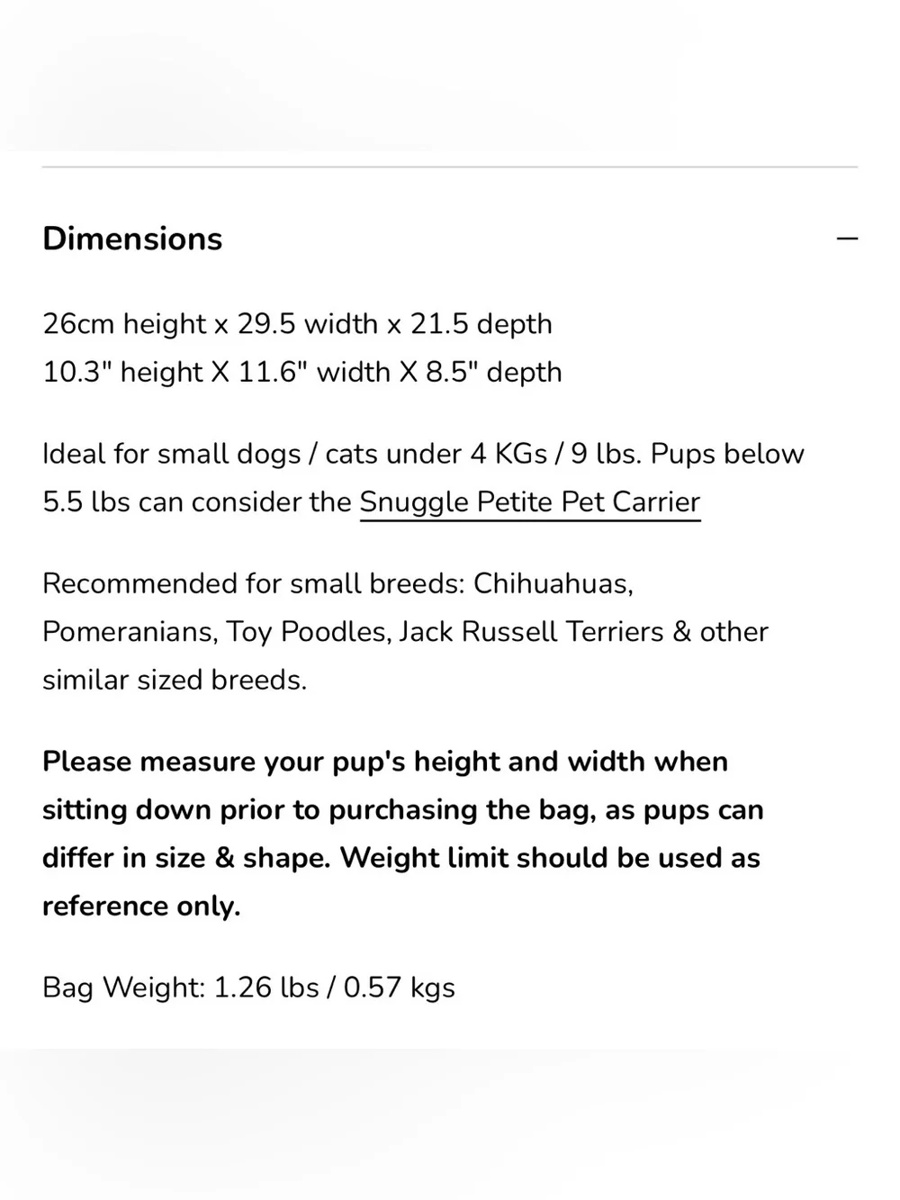 Pups & Bubs Carry Me Crossbody Carrier